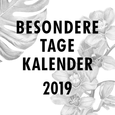 Besondere Tage Kalender 2019